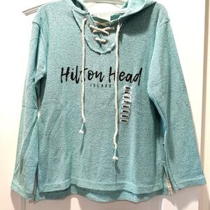 Hilton Head Island Teal Hoodie Sweatshirt